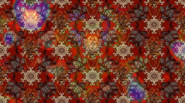 Küçük bir çiçekte eskiz deseni. Hoş bir çiçek geçmişi var. Raster illüstrasyonu. Güzel kumaş deseni.