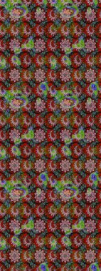 Kahverengi ve yeşil lale çiçekli Raster eskiz deseni. Karşılama ya da düğün geçmişi olarak kullanılabilir. Paket kağıdı için en iyisi. Doğal kozmetik ürünleri, parfüm, çiçekçi dükkanı için bahar ihalesi tasarımı.