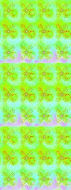 Asya tekstil tarzında. Düz Çiçek Elementleri Tasarımı. Çiçek desenli çizim. Raster illüstrasyonu. Renkli Bahar Teması eskiz kalıbı. Güzel kumaş deseni.