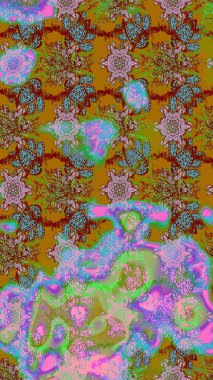 Tekstil ve kapak tasarımı için mükemmel. Doodle tarzı. Elle çizilmiş sonbahar çiçeği deseni. Renkli yeşil ve kahverengi çizim kalıpları. Yeşil ve kahverengi renkte çiçekler.