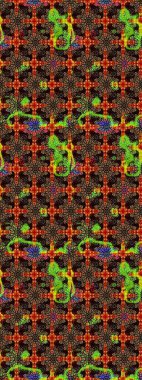 Raster illüstrasyonu. Çiçek ve yapraklı karalama şeklinde Raster çiçek deseni. Yumuşak, bahar çiçekleri siyah ve kahverengi renklerde.