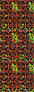 Raster illüstrasyonu. Çiçek ve yapraklı karalama şeklinde Raster çiçek deseni. Yumuşak, bahar çiçekleri siyah ve kahverengi renklerde.