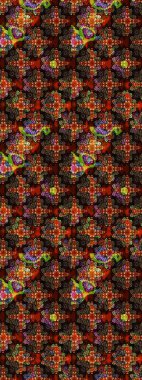 Eskiz Vintage Çiçek Deseni. Raster Kalça dokusu deseni.