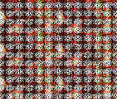 Raster Modaya uygun kumaş deseni. Renkli Bahar Teması eskiz kalıbı. Gri renkli şirin çiçek deseni. Düz Çiçek Elementleri Tasarımı.