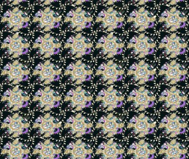 Küçük çiçekteki sevimli çiçek deseni. Gri renkli çiçekler.