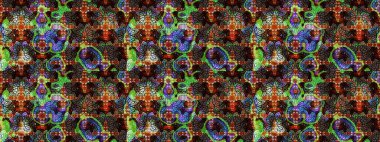 Motley illüstrasyonu. Moda baskıları için zarif bir şablon. Çiçekli bahar çiçekleri. Küçük çiçekte güzel bir desen. Küçük renkli çiçekler..