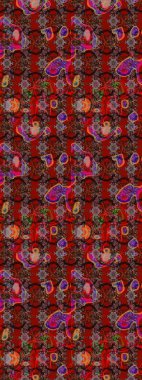 Elle boyanmış suluboya resim çizimleri, çiçekler ve bitkiler. Kırmızı renkte çiçekler.