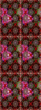 Tekstil için figür. Davetiye ve kartpostal tasarımı için dekoratif çiçek unsurları. Poster ya da kapak için arka plan. Yapraklı kusursuz desen. Sevimli zarif çiçekler Raster illüstrasyonu.