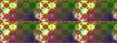 Tekstil için dikişsiz suluboya desen. Şirin çiçekleri, desenleri ve yeşil renkleri olan renksiz bir desen. El çizimi çiçek pürüzsüz desen (taş)).