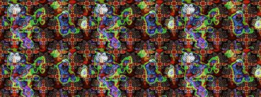 Küçük bir çiçekte eskiz deseni. Hoş bir çiçek geçmişi var. Raster illüstrasyonu. Güzel kumaş deseni.