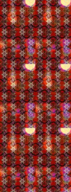 Raster. Sabıka fotoğraflarında, bebek kıyafetlerinde, duvar kâğıtlarında, paket kutularında falan kullanılabilir. Zarif, parlak ve eskiz kahverengi ve kırmızı çiçek desenli.