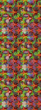 Zarif, parlak ve eskiz yeşil ve kırmızı çiçek desenli tasarım. Sabıka baskıları, bebek kıyafetleri, duvar kâğıtları, paket kutuları vb..