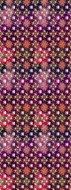 Çiçek ve yapraklı çiçek deseni. Raster illüstrasyonu. Küçük çiçekli şirin desen.