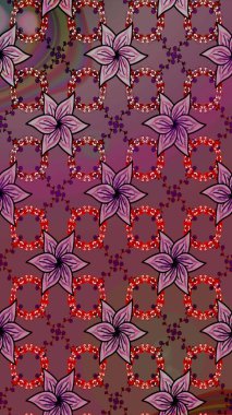 El çizimi, soyut ve süslü elementler. Suluboya resim taklit Raster çizimi. Kahverengi renkli. Yaz çiçekleri teması. Klasik çiçekler..