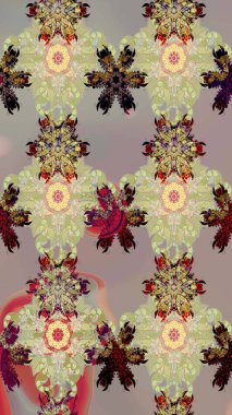 Şekil verilmiş çiçeklerle eskiz deseni. Süslü zentangle çizim dokusu, soyut çiçeklerle süslenmiş. Çiçek deseni duvar kağıdı, şablon dolguları ve web sayfası arkaplanı için kullanılabilir.