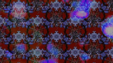 Çiçekli çiçek deseni, suluboya. Düz Çiçek Elementleri Tasarım Raster illüstrasyonu. Kırmızı ve menekşe renkleri üzerine çiçekler. Renkli Bahar Teması çizim kalıbı.