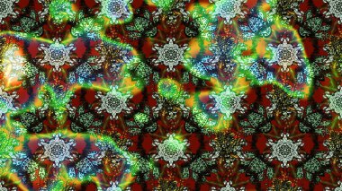 Güzel kumaş deseni. Raster suluboya deseni, narin çiçekler, yeşil ve kahverengi çiçekler, tebrik kartı şablonu..