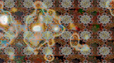 Nazikçe, güzel çiçek arkaplanı. Kahverengi ve gri renkli çiçekler. Raster çiçek desenli ve çiçekli..