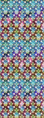 Mavi renkler. El çizimi, soyut ve süslü elementler. Suluboya resim taklit Raster çizimi. Klasik çiçekler. Yaz çiçekleri teması.