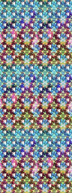 Mavi renkler. El çizimi, soyut ve süslü elementler. Suluboya resim taklit Raster çizimi. Klasik çiçekler. Yaz çiçekleri teması.