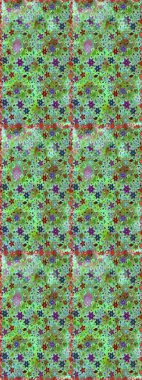 Düz Çiçek Elementleri Tasarımı. Renkli Yaz Temalı Kusursuz Arkaplan. Yeşil ve nötr renklerde çiçekler. Sevimli çiçek raster deseni.