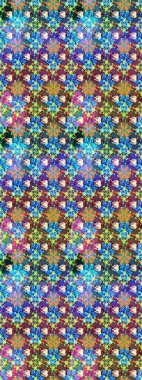 Moda baskıları için zarif bir şablon. Küçük renkli çiçekler. Motley illüstrasyonu. Küçük çiçekte güzel bir desen. Çiçekli bahar çiçekleri.