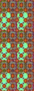 Çiçek duvar kâğıdı. Kahverengi ve yeşil renkli şirin tekstil. Çiçek arkaplan. Renkli, pürüzsüz desen. Raster illüstrasyonu.