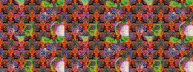 Hediye ambalaj kağıdı, tebrik kartları, posterler ve pankart tasarımı. Kahverengi ve bej renkli çiçekler. Raster düz çiçek çizim deseni.