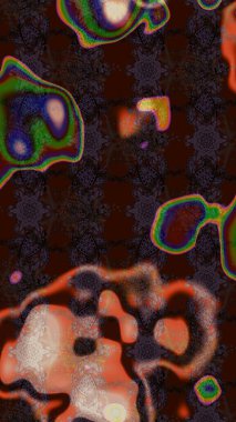 Klasik çiçek tasarımı elementleri. Raster illüstrasyonu. Kahverengi ve gri kıvırcık çiçekler kahverengi ve gri renklerde.