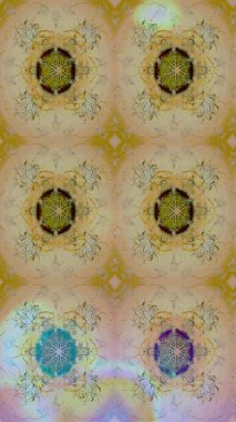 Raster illüstrasyonu. Düz Çiçek Elementleri Tasarımı. Renkli çiçekler. Renkli Bahar Teması eskiz kalıbı. Çiçekli çiçek deseni, suluboya..