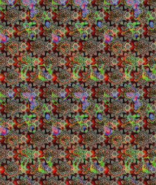 Renkli Bahar Teması eskiz kalıbı. Karalama çiçeği. Güzel kumaş deseni. Düz Çiçek Elementleri Tasarımı. Raster illüstrasyonu. Zentangle soyut çiçekleri.