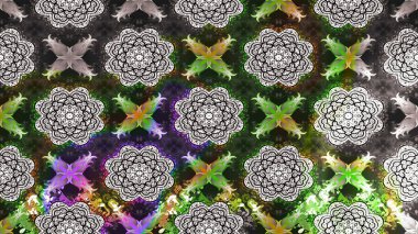 Küçük çiçekte güzel bir desen. Robot resim. Çiçekli bahar çiçekleri. Motley illüstrasyonu. Moda baskıları için zarif bir şablon. Küçük renkli çiçekler..