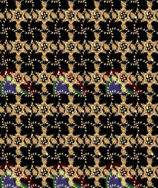 Küçük çiçekte güzel bir çiçek deseni var. Raster deseni. Çiçekli çiçek deseni, suluboya..