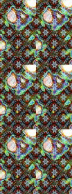 Yumuşak, bahar çiçekli arka plan. Çiçekli karalama şeklinde Raster çiçek deseni. Yeşil ve mavi renkte çiçekler.