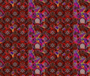 Çiçek izi. Suluboya çizim kalıbı. Çiçekler suluboya tarzında kahverengi, kırmızı ve siyah renkte.