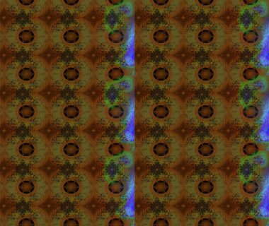 Raster - stok. Kahverengi çiçekli eskiz deseni, suluboya çiçek deseni, sevimli çiçek, duvar kağıdı, kart veya kumaş için fayanslı.