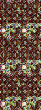 Küçük çiçekteki sevimli çiçek deseni. Robot resim. Raster illüstrasyonu.