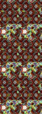 Küçük çiçekteki sevimli çiçek deseni. Robot resim. Raster illüstrasyonu.