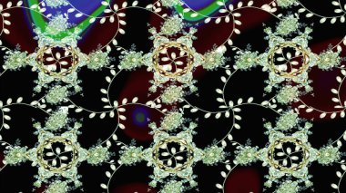 Taslak desenli, modaya uygun kumaş deseni. Raster illüstrasyonu. Renkli Bahar Teması eskiz kalıbı. Şirin çiçek elementleri. Düz Çiçek Elementleri Tasarımı.