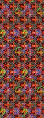 Suluboya, elle çizilmiş. Vadinin kırmızı ve kahverengi renkli çiçekleri. Raster - stok. Taslak arkaplan deseni.