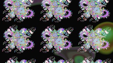 Çiçek buketleriyle klasik bir eskiz şekli. Siyah renklerde. Raster illüstrasyonu.