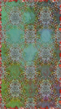 Sevimli çiçek desenli küçük çiçek. Raster resim. Sorunsuz.