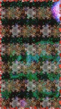 Modern stil dokusu. Çiçek desenli raster, gri ve kahverengi çizgi grafik deseni soyut raster arkaplan.