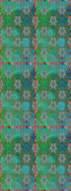 Çiçek kompozisyonu, el boyası, hassas şablon. Üst manzara, yumuşak yeşil ve mavi renkli. Manzaralı çiçek deseni. Sevgililer günü ve tebrik kartı konsepti için şık bir davet.