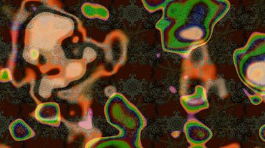 Çiçekli karalama şeklinde Raster çiçek deseni. Kahverengi ve gri renkli çiçekler. Yumuşak, yaz çiçekli arka plan.