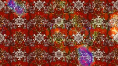 Çiçekli karalama şeklinde Raster çiçek deseni. Kahverengi ve kırmızı renkte çiçekler. Nazik, narin çiçek arkaplanı.