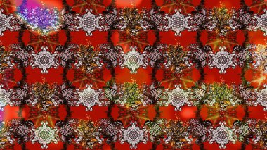 Elle boyanmış suluboya resim çizimleri, çiçekler ve bitkiler. Kahverengi ve kırmızı renkte çiçekler.