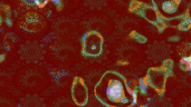 Renkli Bahar Teması eskiz kalıbı. Raster illüstrasyonundaki çiçek desenli çizim. Düz Çiçek Elementleri Tasarımı. Süslü kumaş deseni.