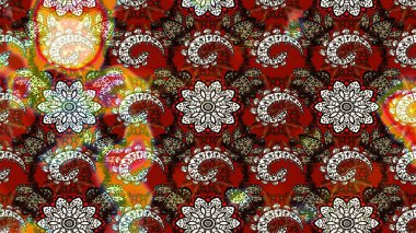 Eskiz Vintage Çiçek Deseni. Raster Kalça dokusu deseni.