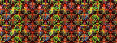 Raster suluboya çiçek deseni, narin çiçekler, siyah ve kahverengi çiçekler, tebrik kartı şablonu. Raster Güzel kumaş deseni.